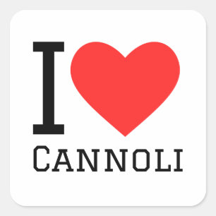 I Liebe Cannoli Quadratischer Aufkleber