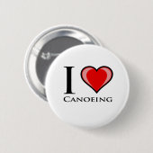 I Liebe Canoeing Button (Vorne & Hinten)