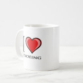 I Liebe Canoeing Kaffeetasse (Vorderseite Links)