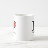 I Liebe Canoeing Kaffeetasse (Mittel)