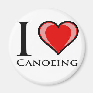 I Liebe Canoeing Magnet