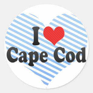 I Liebe Cape Cod Runder Aufkleber