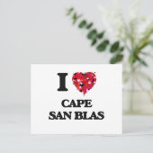 I Liebe Cape San Blas Florida Postkarte (Stehend Vorderseite)