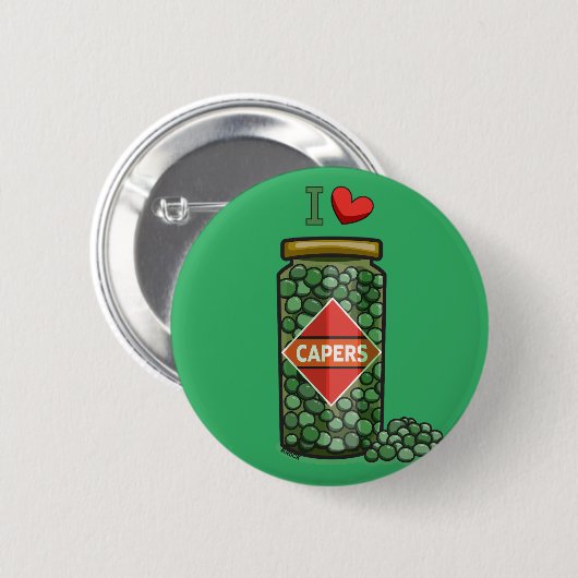 I Liebe Capers Button (Vorne & Hinten)