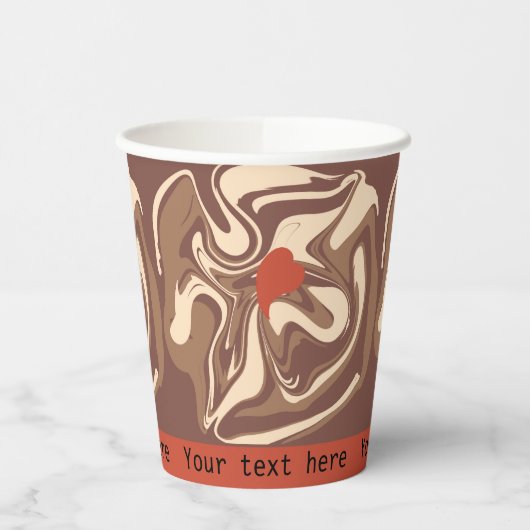 I Liebe Cappuccino-Brauch Pappbecher (Links)