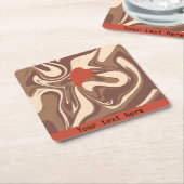 I Liebe Cappuccino-Brauch Rechteckiger Pappuntersetzer (angewinkelt)