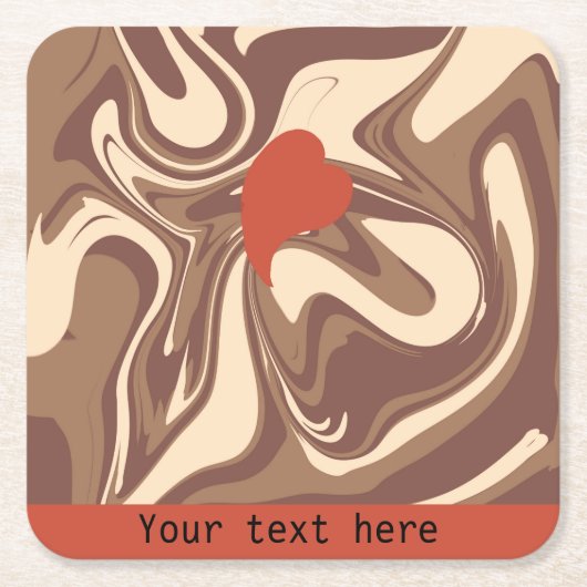 I Liebe Cappuccino-Brauch Rechteckiger Pappuntersetzer (Vorderseite)