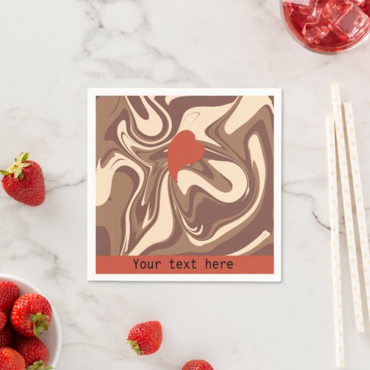 I Liebe Cappuccino-Brauch Serviette (Beispiel)