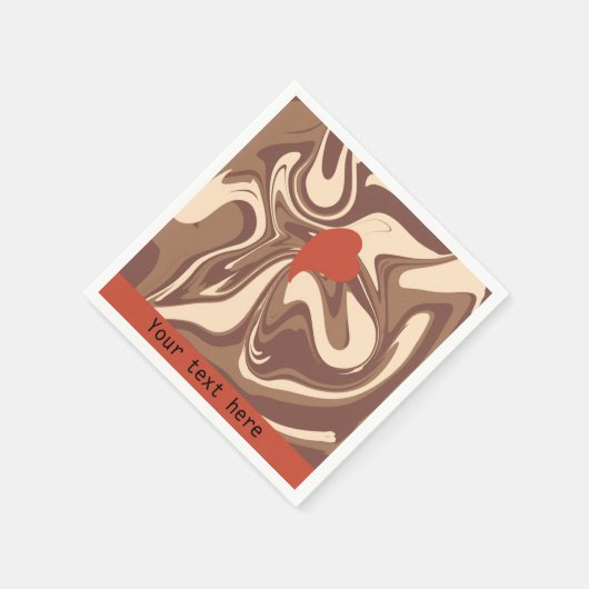 I Liebe Cappuccino-Brauch Serviette (Ecke)