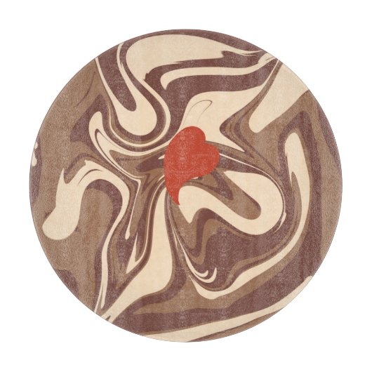 I Liebe Cappuccino Schneidebrett (Vorderseite)