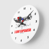 I Liebe Capsaicin (chemisches Molekül) Runde Wanduhr (Winkel)