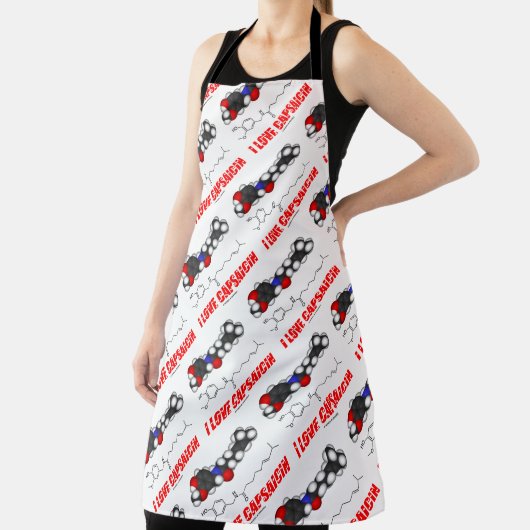 I Liebe Capsaicin Chili Pepper Chemical Molecule Schürze (InSitu)