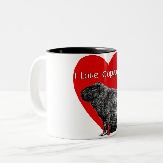 I Liebe Capybara Tasse (Vorderseite Links)