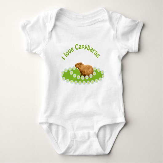 I Liebe Capybaras Baby Strampler (Vorderseite)
