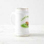 I Liebe Capybaras Bierglas (Vorderseite Links)
