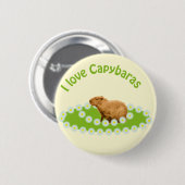 I Liebe Capybaras Button (Vorne & Hinten)