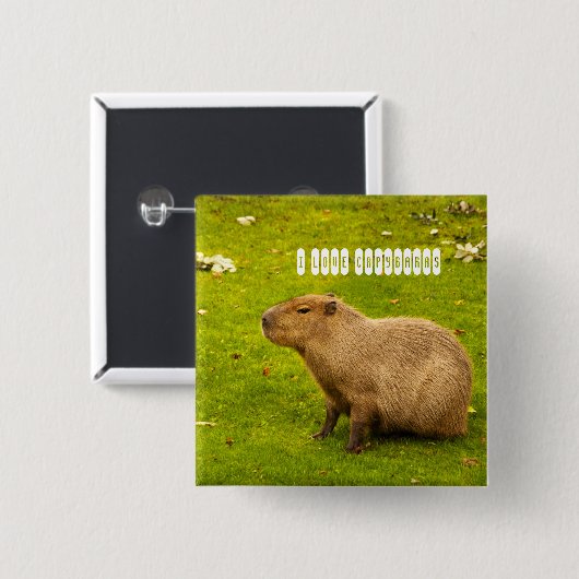 I Liebe Capybaras Button (Vorne & Hinten)