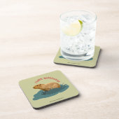 I Liebe Capybaras Cork Untersetzer (Rechte Seite)