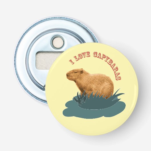 I Liebe Capybaras Flaschenöffner (Vorderseite)