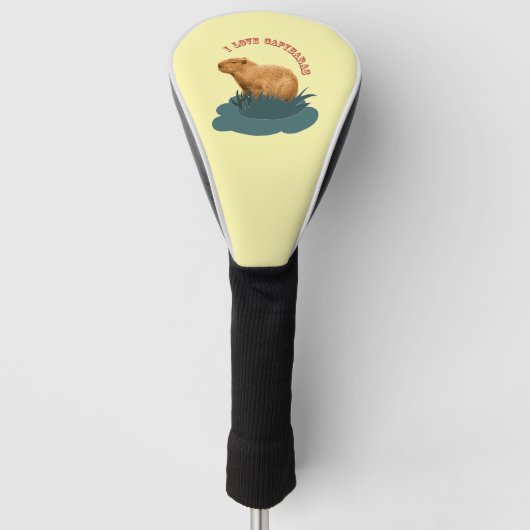 I Liebe Capybaras Golf Headcover (Vorderseite)
