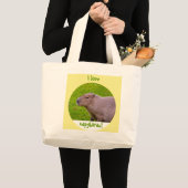 I Liebe Capybaras Jumbo Stoffbeutel (Vorderseite (Produkt))