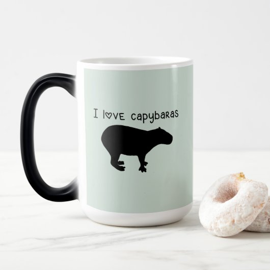 I Liebe Capybaras Magische Morphing Tasse (Mit Donut)