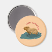 I Liebe Capybaras Magnet (Vorderseite/Rückseite)