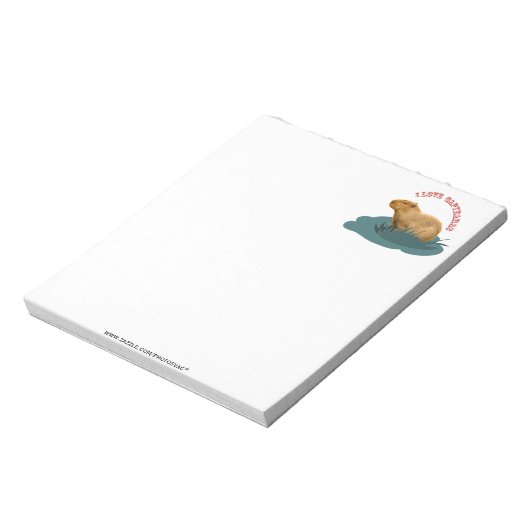 I Liebe Capybaras Notepad Notizblock (Rotiert)