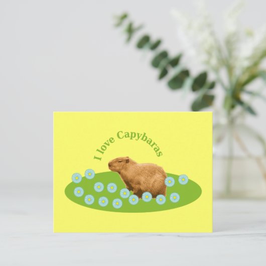 I Liebe Capybaras Postkarte (Stehend Vorderseite)