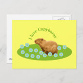 I Liebe Capybaras Postkarte (Vorne/Hinten)