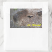 I Liebe Capybaras Rechteckiger Aufkleber (Tasche)