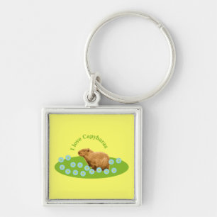 I Liebe Capybaras Schlüsselanhänger
