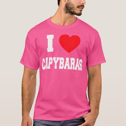I Liebe Capybaras T-Shirt (Vorderseite)
