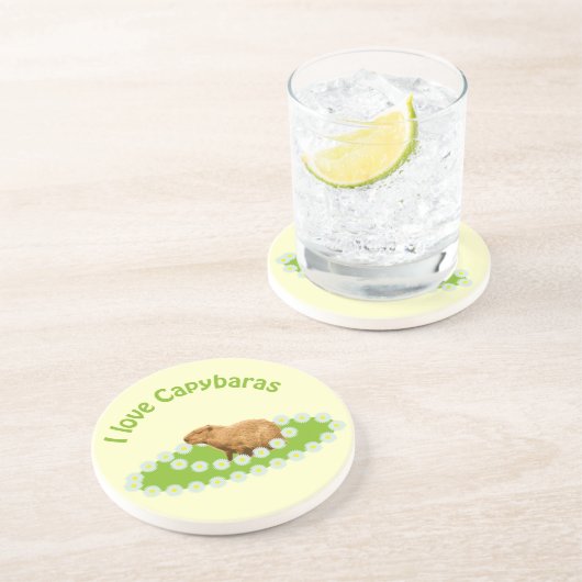 I Liebe Capybaras Untersetzer (Seite)