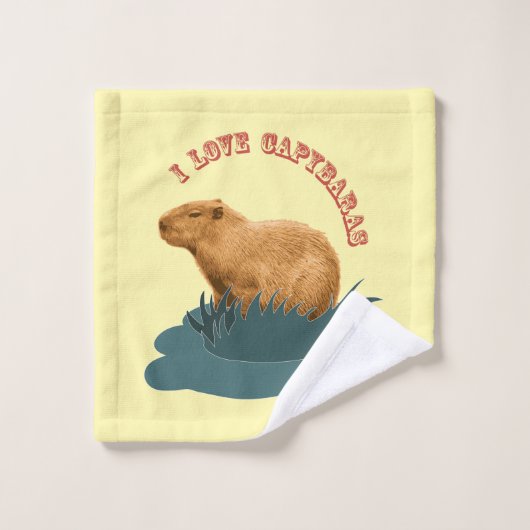 I Liebe Capybaras Waschlappen (Waschlappen)