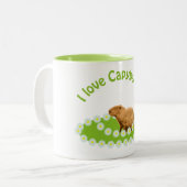 I Liebe Capybaras Zweifarbige Tasse (Vorderseite Links)