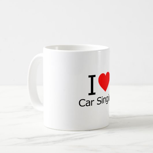 I Liebe Car Singing Kaffeetasse (Vorderseite Links)