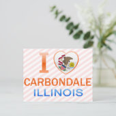 I Liebe Carbondale, IL Postkarte (Stehend Vorderseite)