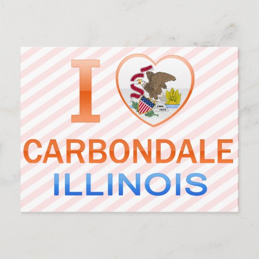 I Liebe Carbondale, IL Postkarte (Vorderseite)