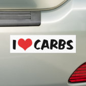 I Liebe Carbs Autoaufkleber (Auf Auto)