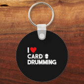 I Liebe Cardio Drumming Gym Fitness Cl Workout Schlüsselanhänger (Vorderseite)