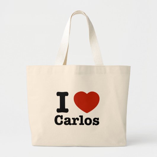 I Liebe Carlos Jumbo Stoffbeutel (Vorne)