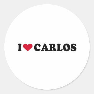 I LIEBE CARLOS RUNDER AUFKLEBER