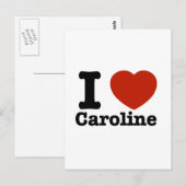 I Liebe Caroline Postkarte (Vorne/Hinten)