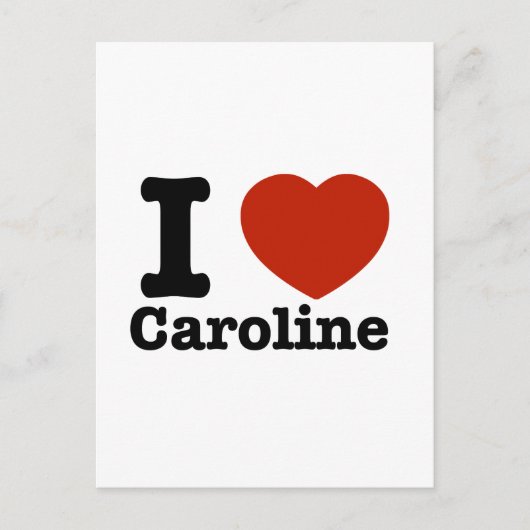 I Liebe Caroline Postkarte (Vorderseite)
