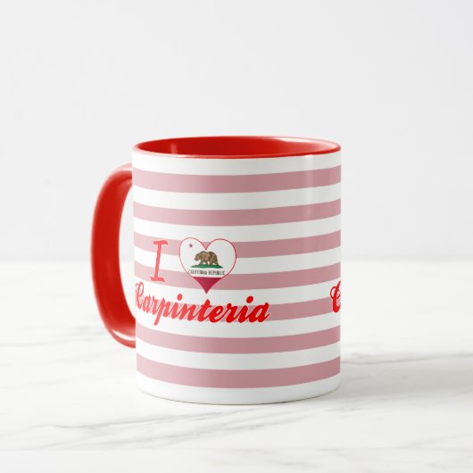 I Liebe Carpinteria, Kalifornien Tasse (Vorderseite Links)
