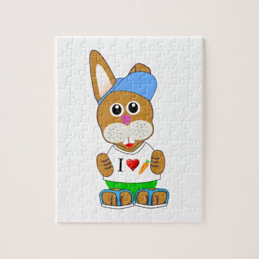 I Liebe Carrots Bunny Puzzle (Vertikal)