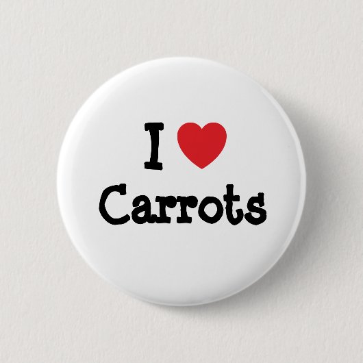I Liebe Carrots Herz T - Shirt Button (Vorderseite)