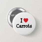 I Liebe Carrots Herz T - Shirt Button (Vorne & Hinten)