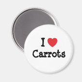 I Liebe Carrots Herz T - Shirt Magnet (Vorderseite/Rückseite)